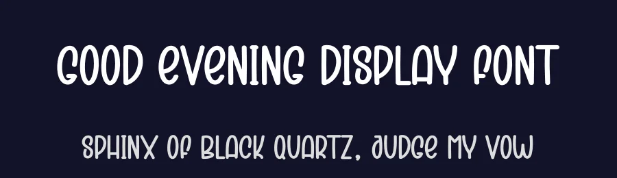 Good Evening Display Font by creativeletter — Display Font — thumbnail 2