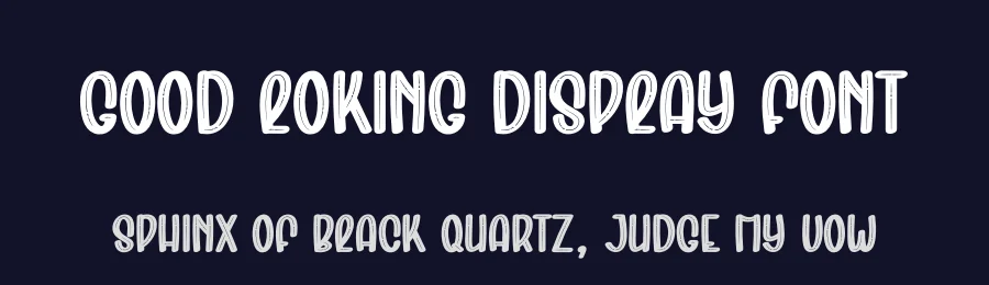 Good Loking Display Font by creativeletter — Display Font — thumbnail 2