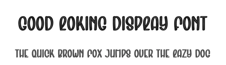 Good Loking Display Font by creativeletter — Display Font