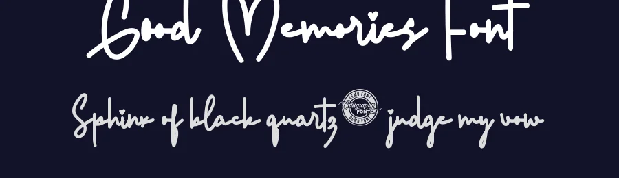 Good Memories Font by CalligraphyFonts.net — Script Handwritten Font — thumbnail 2