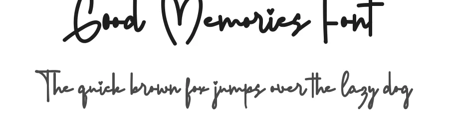 Good Memories Font by CalligraphyFonts.net — Script Handwritten Font