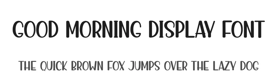 Good Morning Display Font by creativeletter — Display Font