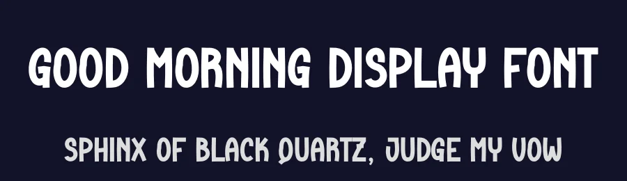 Good Morning Display Font by creativeletter — Display Font — thumbnail 2