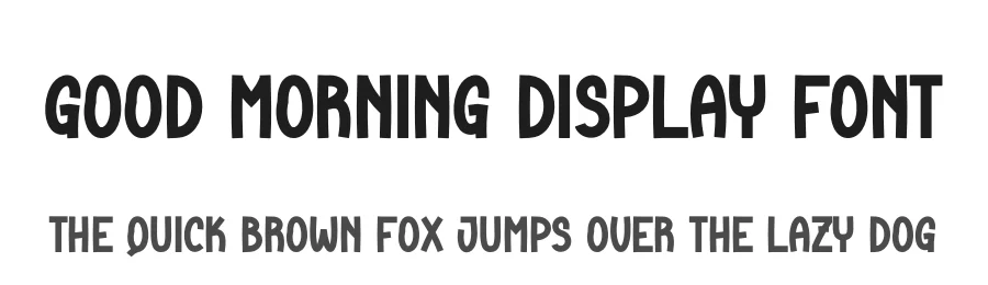 Good Morning Display Font by creativeletter — Display Font