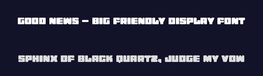 Good News – Big Friendly Display Font by fontrow — Display Font — thumbnail 2