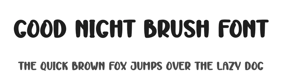 Good Night Brush Font by creativeletter — Display Font