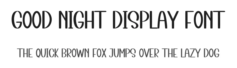 Good Night Display Font by inermediaSTUDIO — Display Font