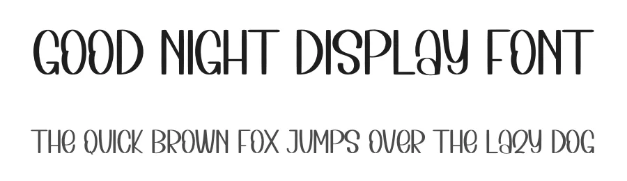 Good Night Display Font by inermediaSTUDIO — Display Font