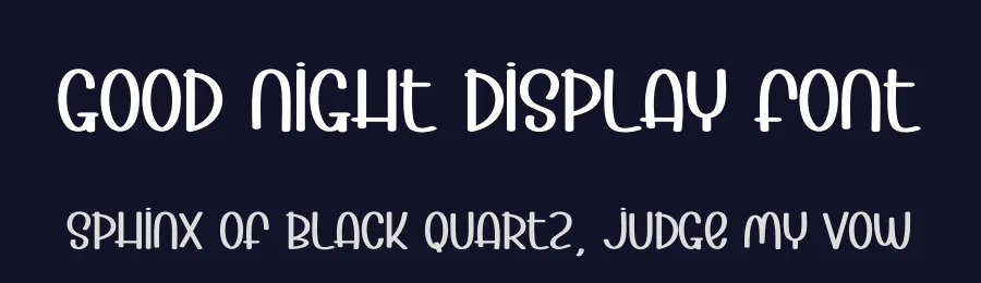 Good Night Display Font by creativeletter — Display Font — thumbnail 2