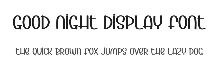 Good Night Display Font by creativeletter — Display Font
