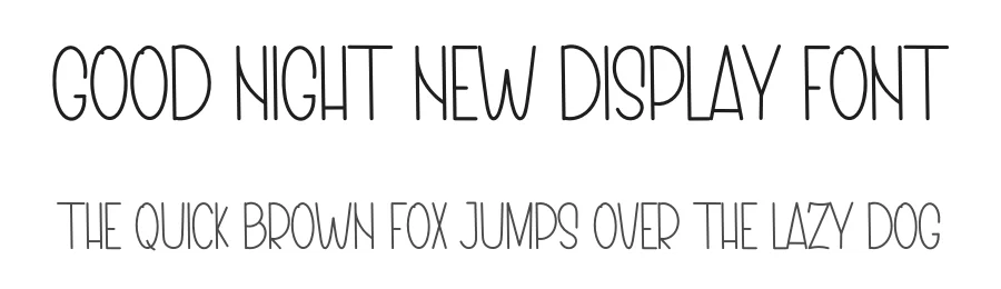 Good Night New Display Font by inermediaSTUDIO — Display Font