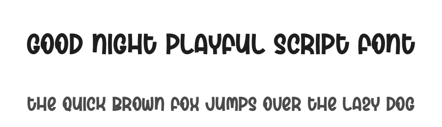 Good Night Playful Script Font by creativeletter — Script Handwritten Font