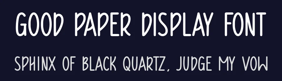 Good Paper Display Font by Craftedtype — Decorative Font — thumbnail 2