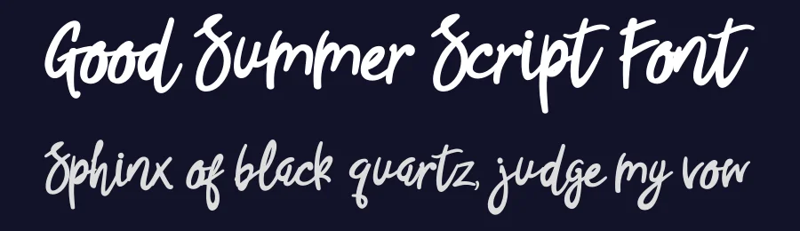 Good Summer Script Font by GraphicSauce — Script Handwritten Font — thumbnail 2