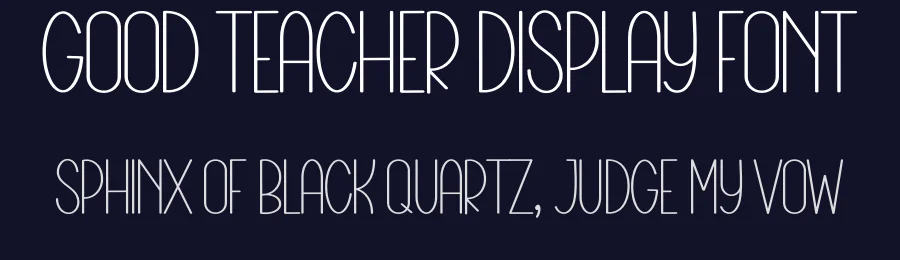Good Teacher Display Font by freshtypeink — Display Font — thumbnail 2
