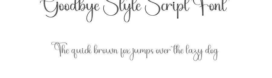 Goodbye Style Script Font by freshtypeink — Script Handwritten Font