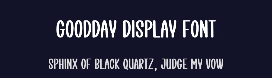 Goodday Display Font by creativeletter — Display Font — thumbnail 2