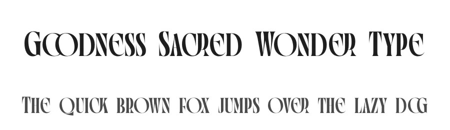 Goodness Sacred Wonder Type by timelesstype.co — Display Font