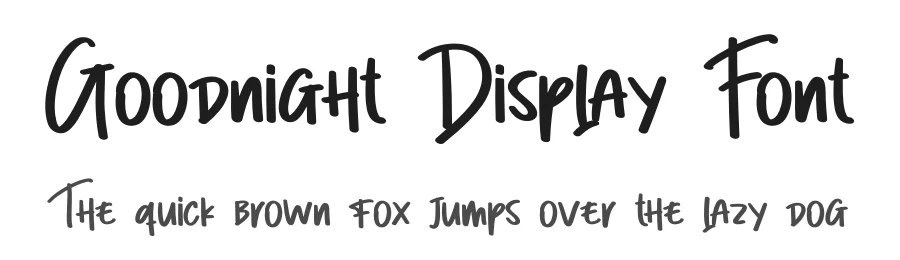 Goodnight Display Font by creativeletter — Script Handwritten Font