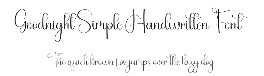 Goodnight Simple Handwritten Font by freshtypeink — Script Handwritten Font