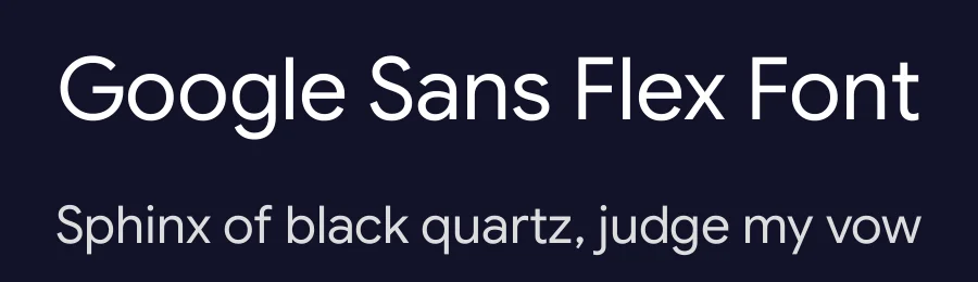 Google Sans Flex Font by Google — Sans Serif Font — thumbnail 2