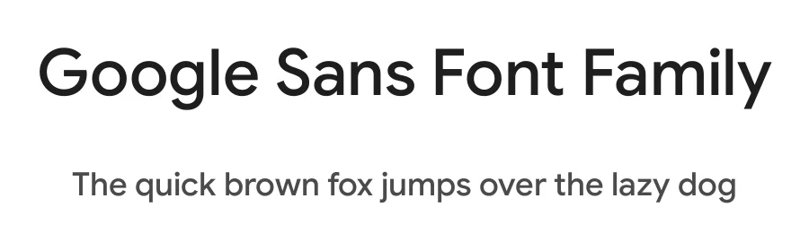 Google Sans Font Family by Google — Sans Serif Font