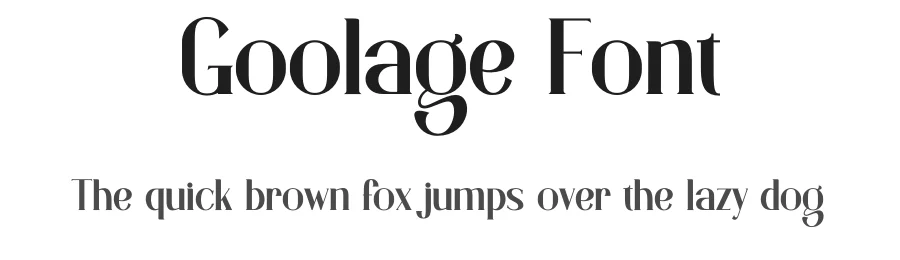Goolage Font by BearyType Studio โ Serif Font