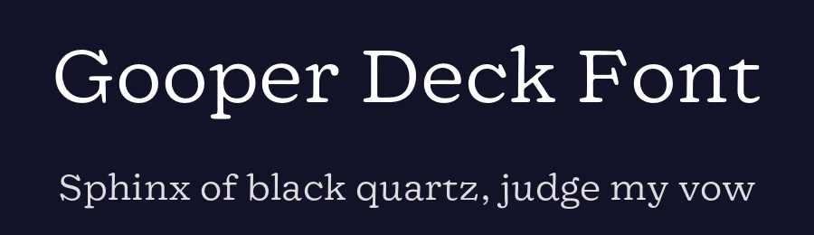 Gooper Deck Font by Very Cool Studio — Sans Serif Font — thumbnail 2