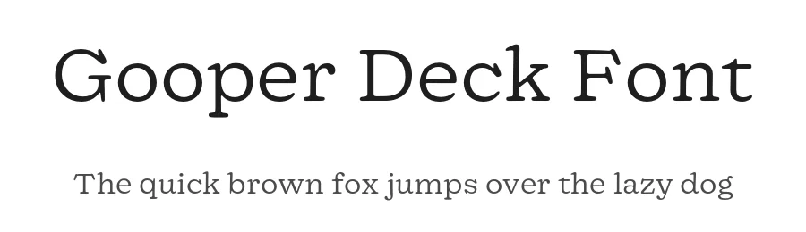 Gooper Deck Font by Very Cool Studio β Sans Serif Font