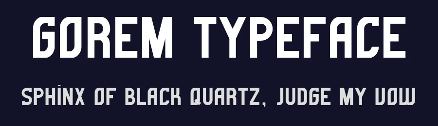 Gorem Typeface by Erinc Kara — Decorative Font — thumbnail 2