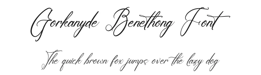 Gorkanyde Benethong Font by letterenastudios — Script Handwritten Font