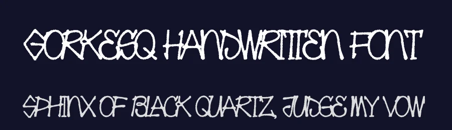 Gorkesq Handwritten Font by mooneseye666 — Display Font — thumbnail 2