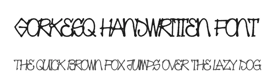 Gorkesq Handwritten Font by mooneseye666 — Display Font