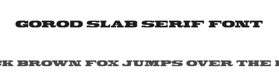 Gorod Slab Serif Font by Ilya Zakharov — Slab Serif Font