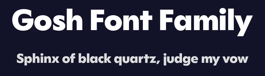 Gosh Font Family by Gradient — Sans Serif Font — thumbnail 2