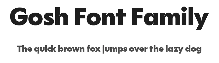 Gosh Font Family by Gradient — Sans Serif Font