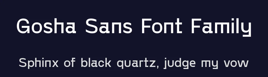 Gosha Sans Font Family by Pangram Pangram — Sans Serif Font — thumbnail 2