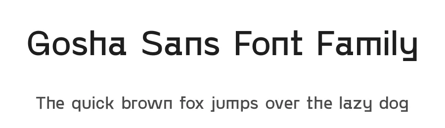 Gosha Sans Font Family by Pangram Pangram — Sans Serif Font