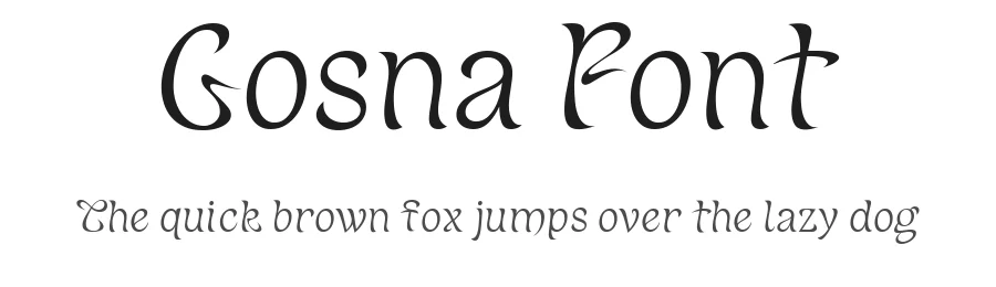 Gosna Font by Quicknap — Display Font