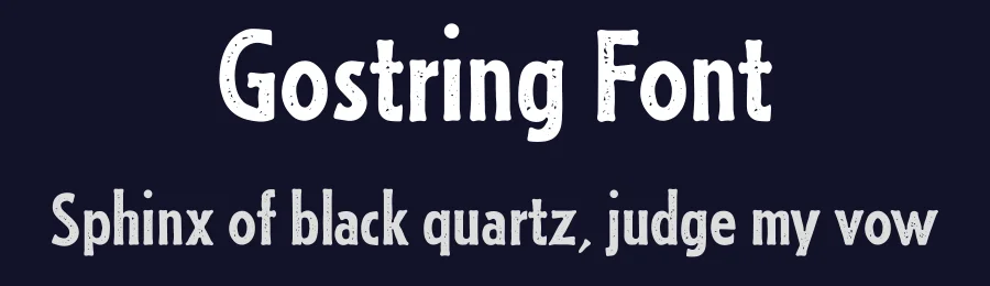 Gostring Font by metafontsy — Sans Serif Font — thumbnail 2
