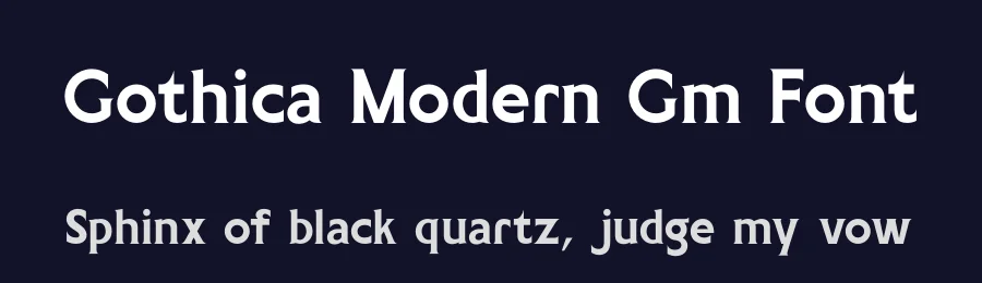 Gothica Modern Gm Font by Zafiratype — Serif Font — thumbnail 2