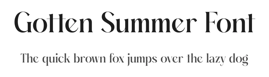 Gotten Summer Font by timelesstype.co — Display Font