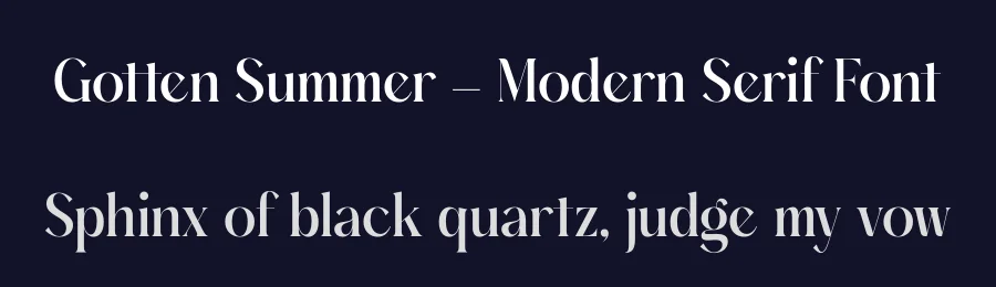 Gotten Summer – Modern Serif Font by timelesstype.co — Display Font — thumbnail 2