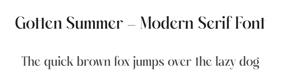 Gotten Summer – Modern Serif Font by timelesstype.co — Display Font
