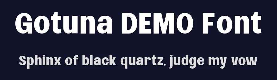 Gotuna DEMO Font by Say Studio — Display Font — thumbnail 2