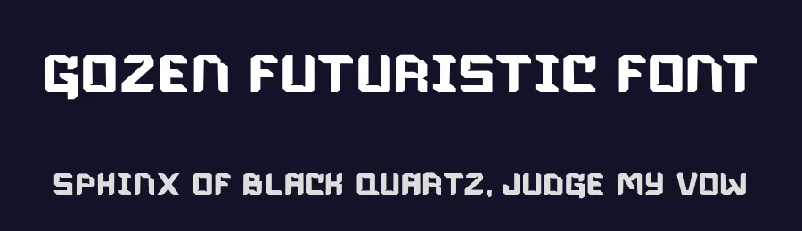 Gozen Futuristic Font by Mofr 24 — Display Font — thumbnail 2