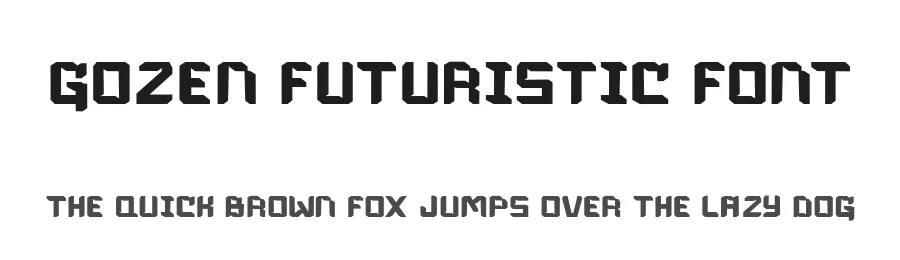 Gozen Futuristic Font by Mofr 24 — Display Font