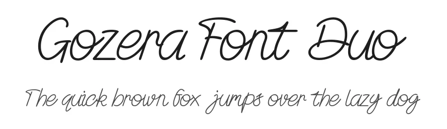 Gozera Font Duo by burntilldead — Sans Serif Font