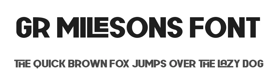 GR Milesons Font by Garisman Std — Sans Serif Font