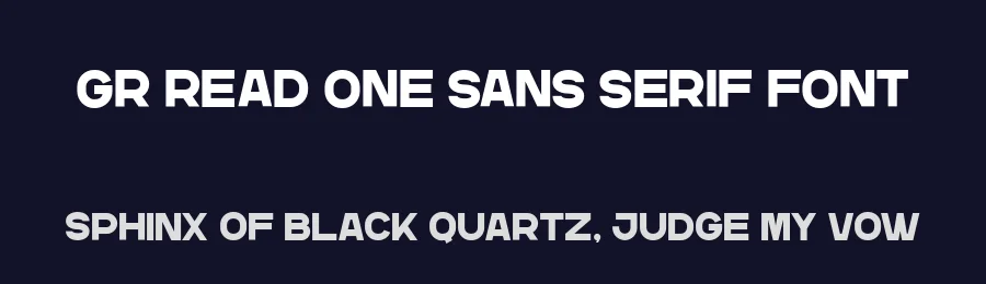 GR Read One Sans Serif Font by Garisman Studio — Sans Serif Font — thumbnail 2